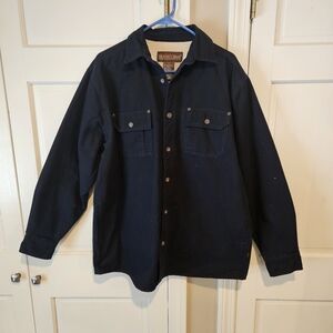 Men's Dark Blue Button-Up Jacket